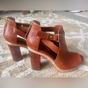 Ralph Lauren Fiana Peep Toe Booties Size 8.5